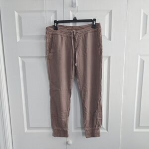 Paige Taupe Lyocell Summer Ankle Pants Size 25
